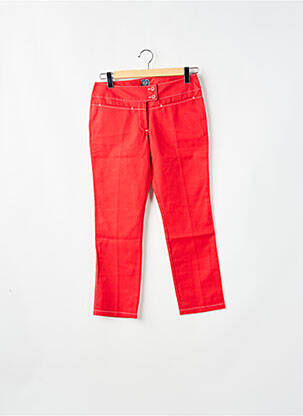 Jeans coupe droite taille basse taille basse rouge TIM BARGEOT femme