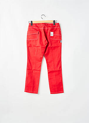 Jeans coupe droite taille basse taille basse rouge TIM BARGEOT femme