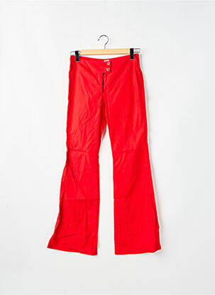 Pantalon flare taille basse taille basse rouge TIM BARGEOT femme