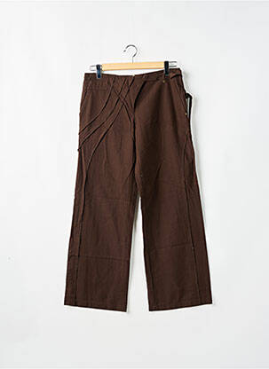 Pantalon 7/8 tissage popeline taille normale marron 2 TWO femme