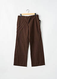 Pantalon 7/8 tissage popeline taille normale marron 2 TWO femme