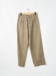 Pantalon droit tissage popeline taille haute vert RWD homme