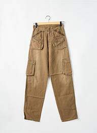 Pantalon cargo coupe droite taille haute marron MELTIN'POT homme