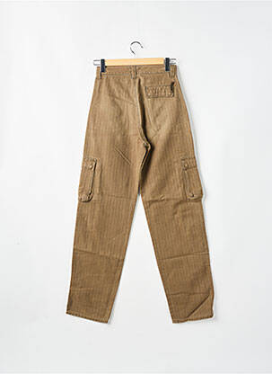 Pantalon cargo coupe droite taille haute marron MELTIN'POT homme
