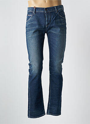 Jeans coupe slim fermeture boutonnée sur le devant taille normale bleu DONOVAN homme