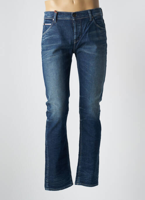 Jeans coupe slim fermeture boutonnée sur le devant taille normale bleu DONOVAN homme