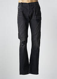 Jeans coupe slim fermeture boutonnée sur le devant taille basse noir DONOVAN homme