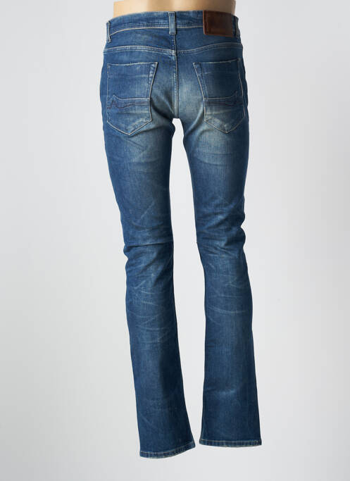 Jeans coupe slim fermeture boutonnée sur le devant taille basse bleu DONOVAN homme