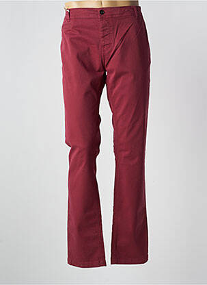 Pantalon chino stretch taille normale rouge DONOVAN homme