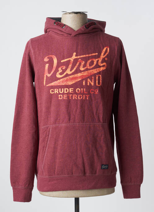 Sweat-shirt à capuche rouge PETROL INDUSTRIES pour garçon