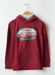 Sweat-shirt à capuche rouge PETROL INDUSTRIES pour garçon seconde vue