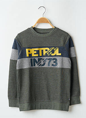 Sweat-shirt vert PETROL INDUSTRIES pour garçon