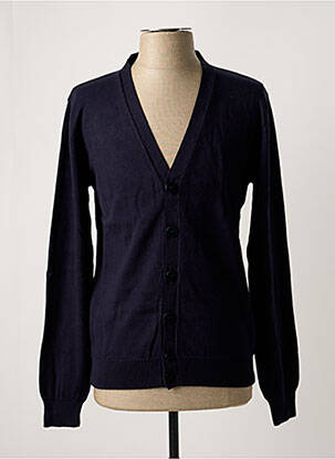 Gilet manches longues col v bleu BLOTTER ATELIER homme