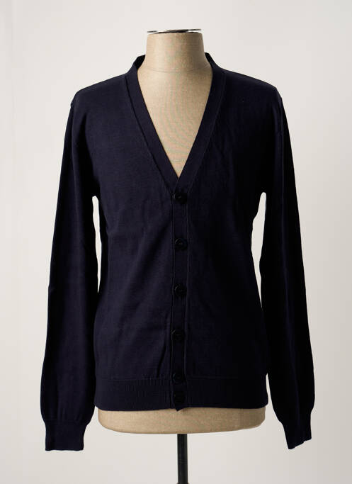 Gilet manches longues col v bleu BLOTTER ATELIER homme