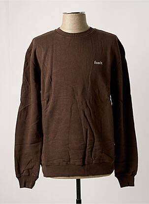Sweat-shirt manches longues manches longues marron FORÉT homme