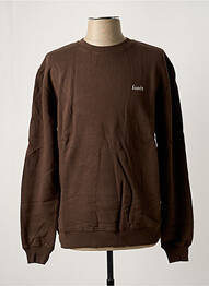Sweat-shirt manches longues manches longues marron FORÉT homme