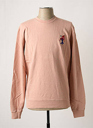 Sweat-shirt broderie manches longues rose OLOW homme