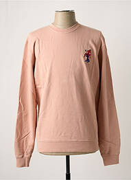Sweat-shirt broderie manches longues rose OLOW homme