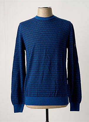 Pull col rond manches longues bleu ROYAL MER homme