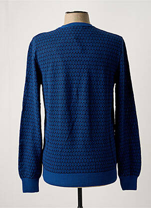 Pull col rond manches longues bleu ROYAL MER homme