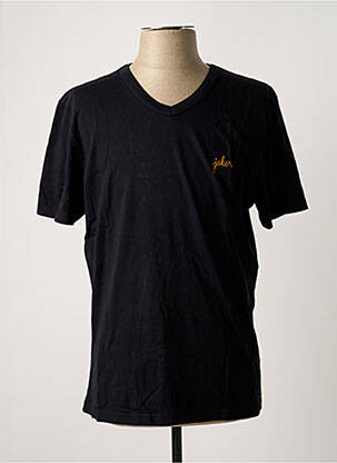 T-shirt broderie manches courtes noir MAISON LABICHE homme