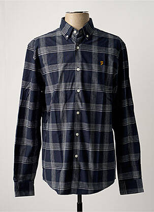 Chemise manches longues manches longues bleu FARAH homme