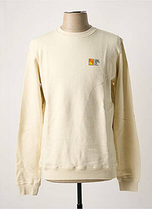 Sweat-shirt manches longues manches longues beige BLOTTER ATELIER homme