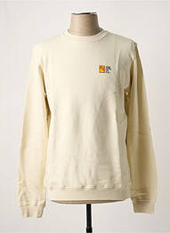 Sweat-shirt manches longues manches longues beige BLOTTER ATELIER homme