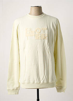 Sweat-shirt broderie manches longues beige BLOTTER ATELIER homme