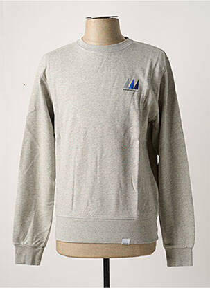 Sweat-shirt tissage jersey manches longues gris EDMMOND STUDIOS homme