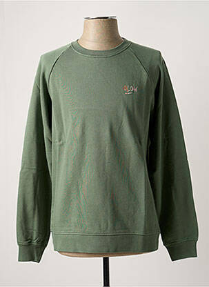 Sweat-shirt broderie manches longues vert OLOW homme