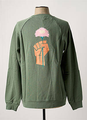 Sweat-shirt broderie manches longues vert OLOW homme