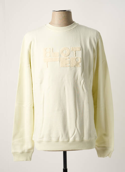 Sweat-shirt broderie manches longues beige BLOTTER ATELIER homme