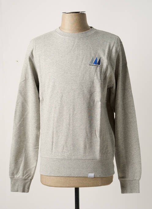 Sweat-shirt tissage jersey manches longues gris EDMMOND STUDIOS homme