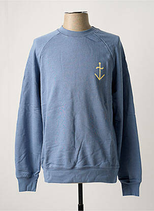 Sweat-shirt tissage jersey manches longues bleu LA PAZ homme