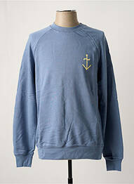 Sweat-shirt tissage jersey manches longues bleu LA PAZ homme