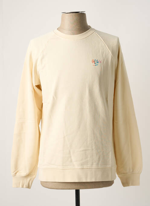 Sweat-shirt beige OLOW pour homme