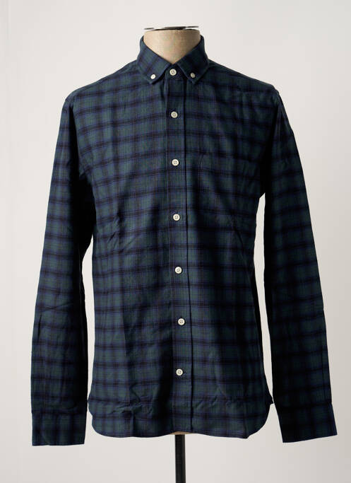 Chemise manches longues bleu EDMMOND STUDIOS pour homme