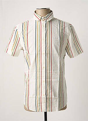 Chemise manches courtes coupe cintrée blanc OLOW homme