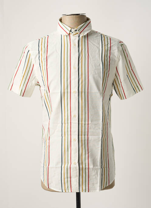 Chemise manches courtes coupe cintrée blanc OLOW homme