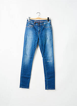 Jeans coupe slim effet usé délavé taille normale bleu DONOVAN femme