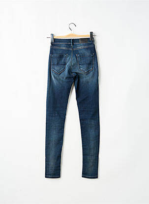 Jeans skinny fermeture zippée sous rabat boutonné bleu DONOVAN femme