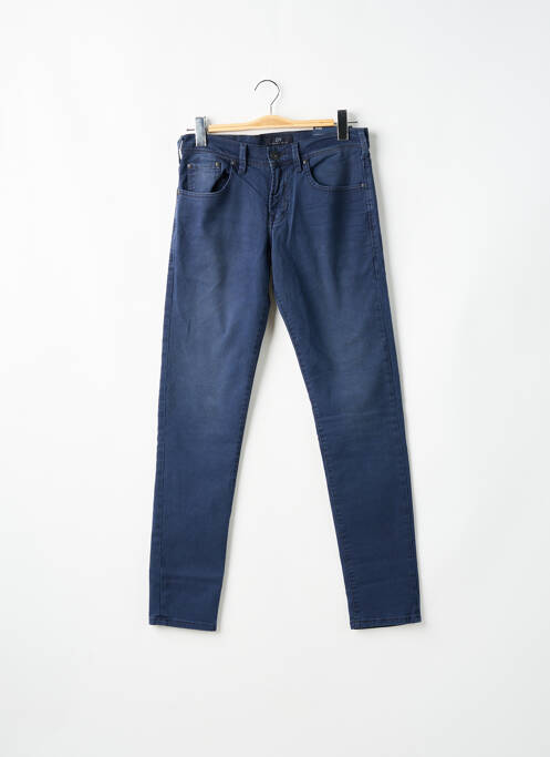 Pantalon slim fermeture zippée sous rabat boutonné bleu LTB homme