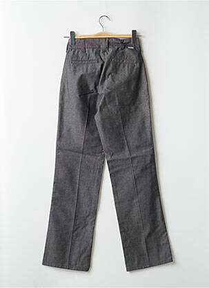 Pantalon droit fermeture zippée sous rabat avec crochet taille haute noir CARHARTT femme