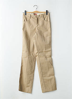 Pantalon droit taille à pinces taille normale beige CIMARRON femme