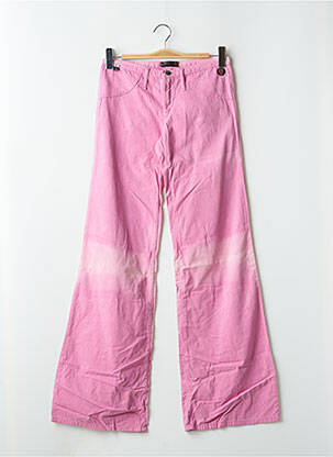 Pantalon large fermeture zippée sous rabat boutonné taille normale rose CIMARRON femme