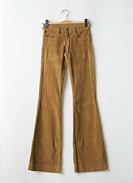 Pantalon flare stretch taille basse beige FIVE PM femme