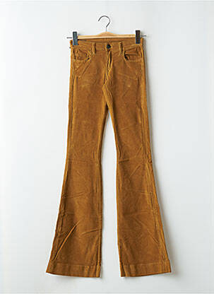 Pantalon flare stretch taille basse beige fonce FIVE PM femme