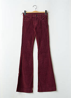 Pantalon flare stretch taille basse rouge FIVE PM femme