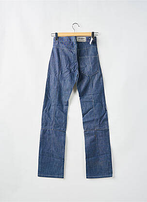 Jeans coupe droite fermeture zippée sous rabat boutonné bleu DDP homme